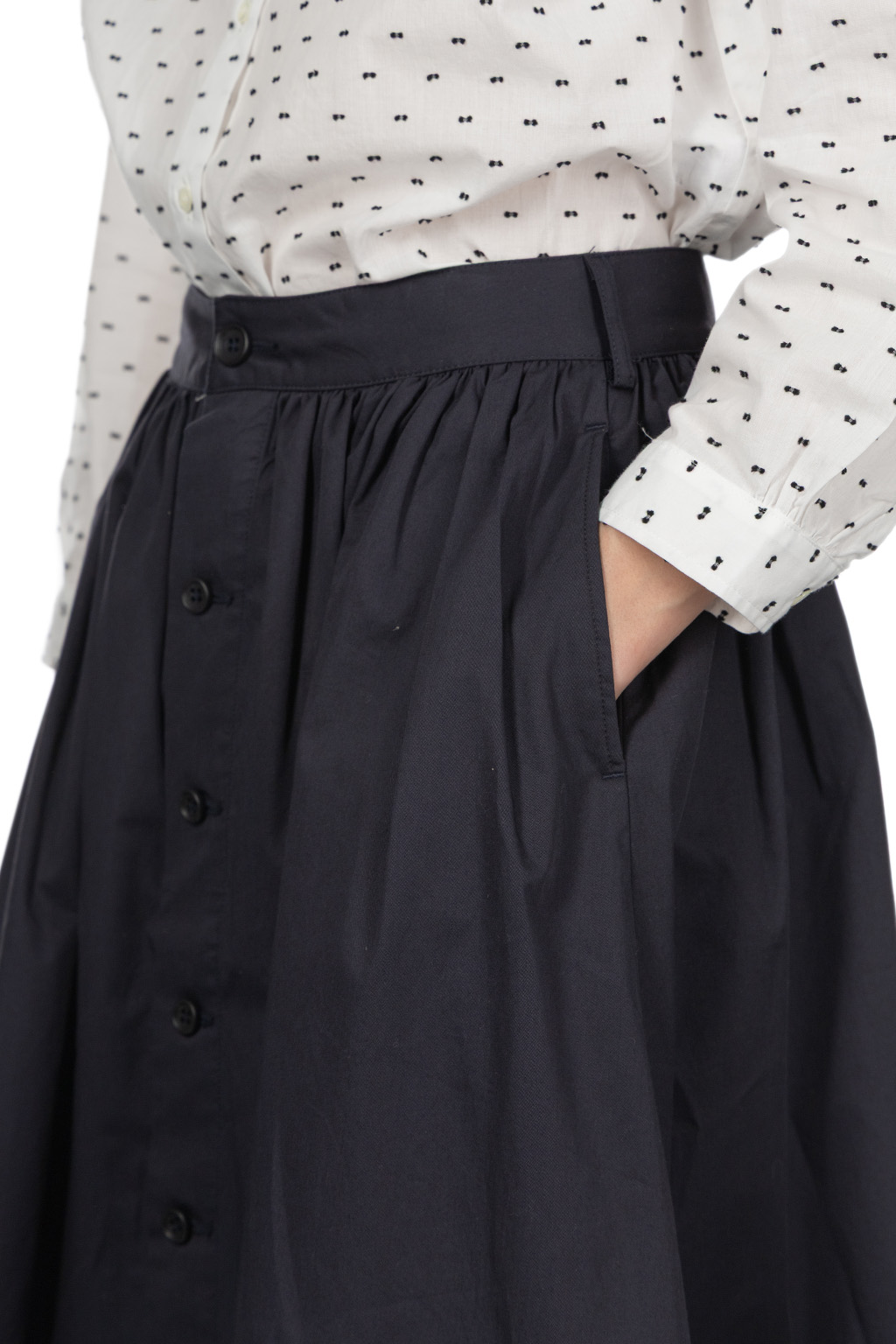 Engineered Garments - Gather Skirt - Dark Navy Highcount Twill