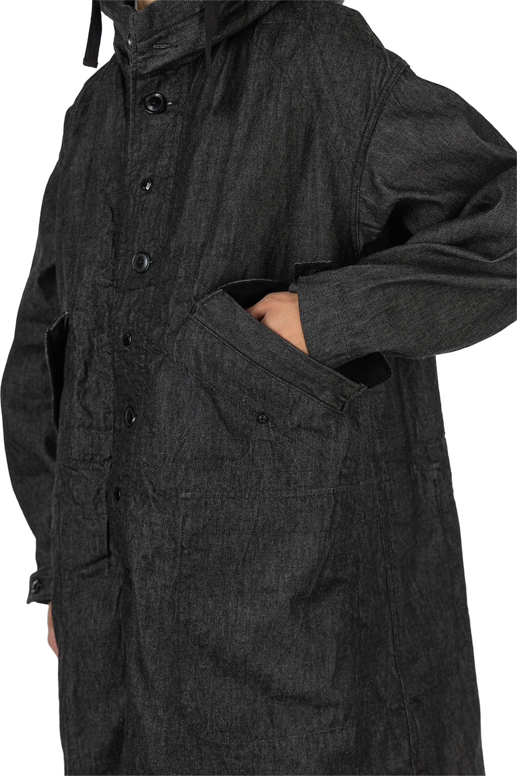 Engineered Garments - Highland Parka - Black Cotton Cone Denim