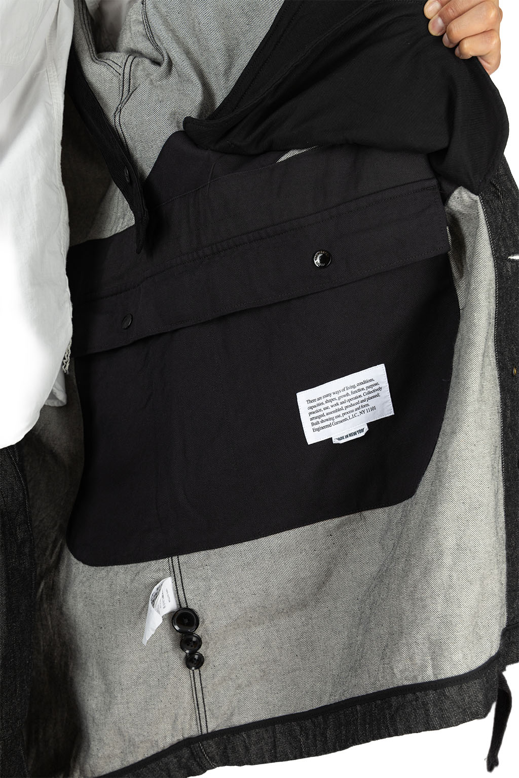 Engineered Garments - Highland Parka - Black Cotton Cone Denim