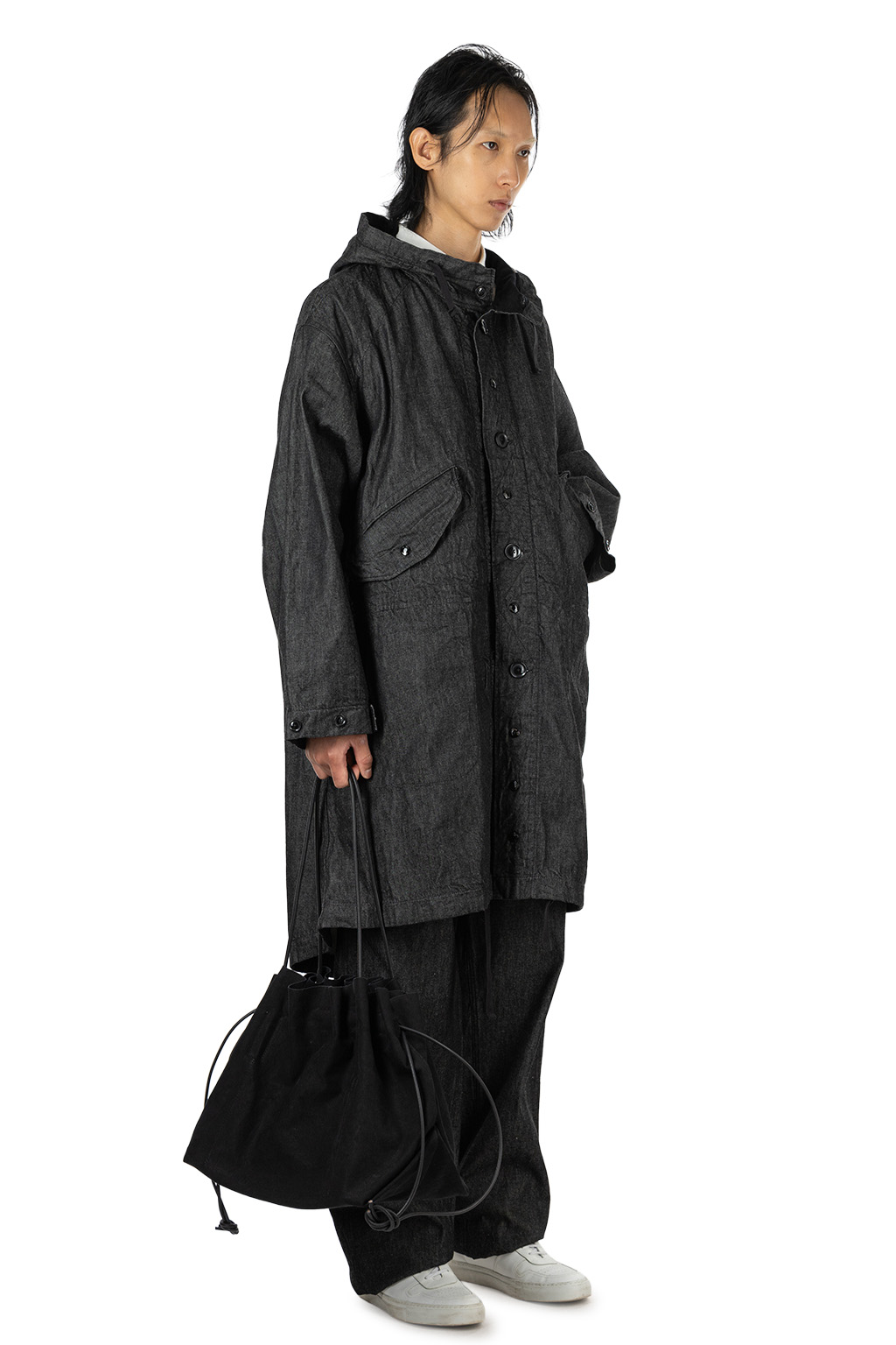Engineered Garments - Highland Parka - Black Cotton Cone Denim