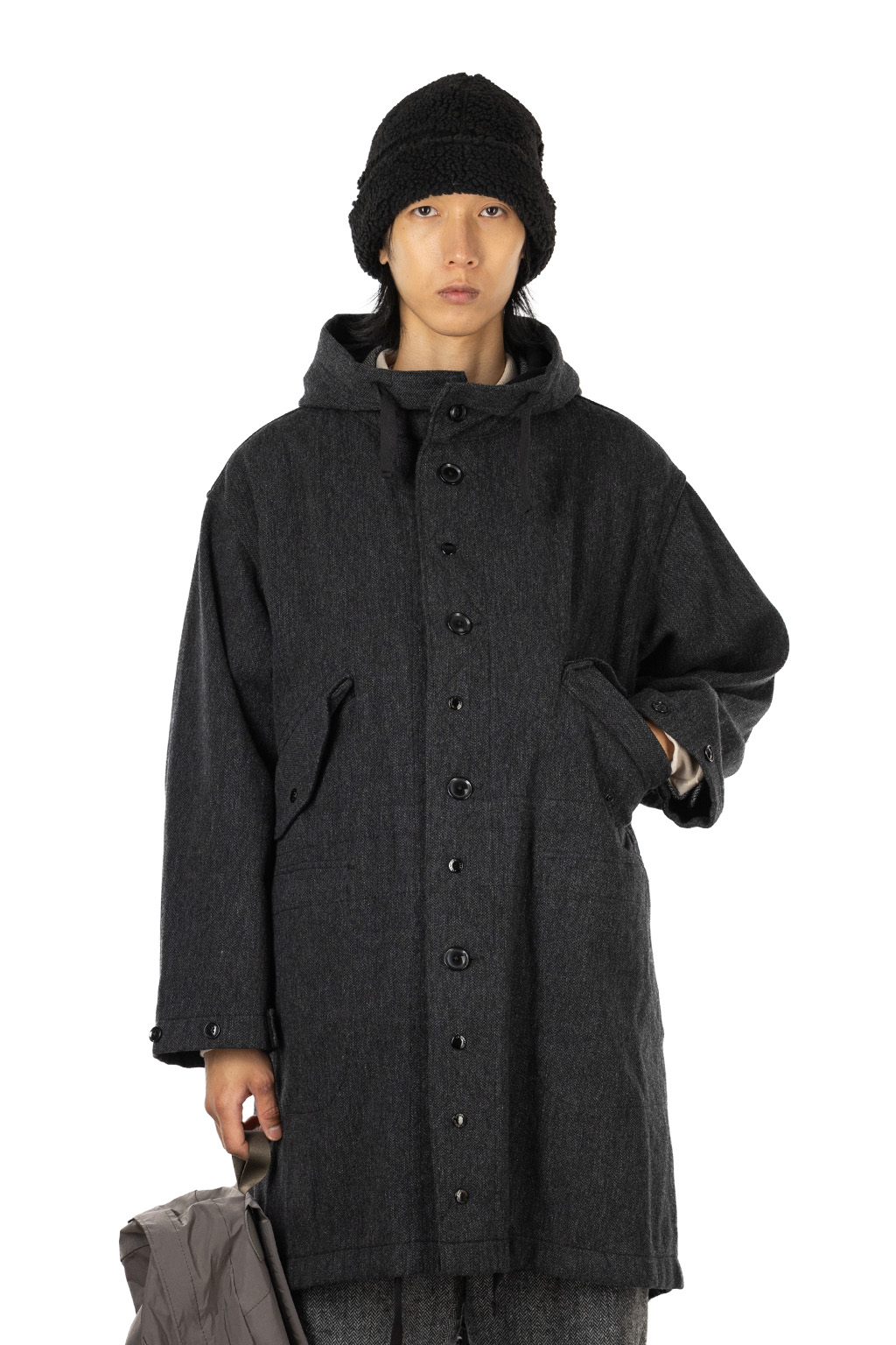Engineered Garments | Highland Parka - Charcoal Wool Poly Heavy