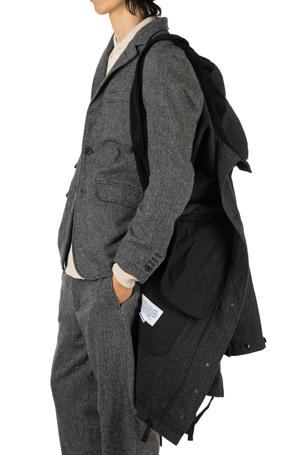 Engineered Garments - Highland Parka - Charcoal Wool Poly Heavy Tweed