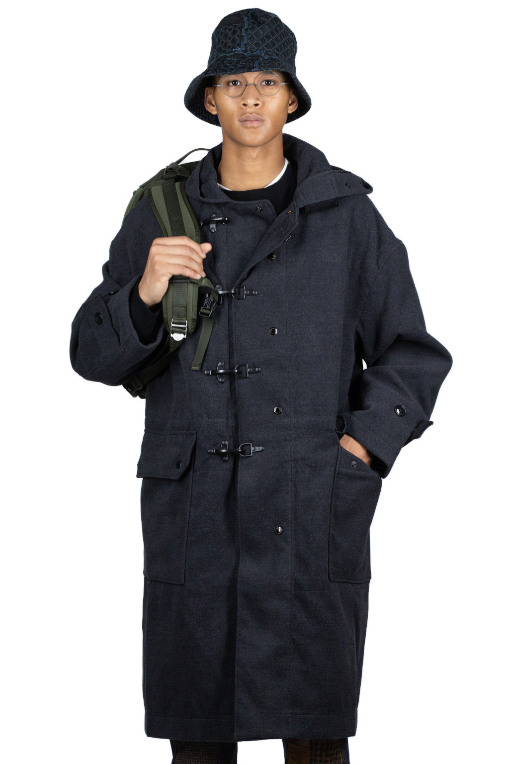 ジャケット・アウター ENGINEERED GARMENTS Fireman Dufflle Coat Engineered Garments Fireman Duffle Coat In Black | ModeSens