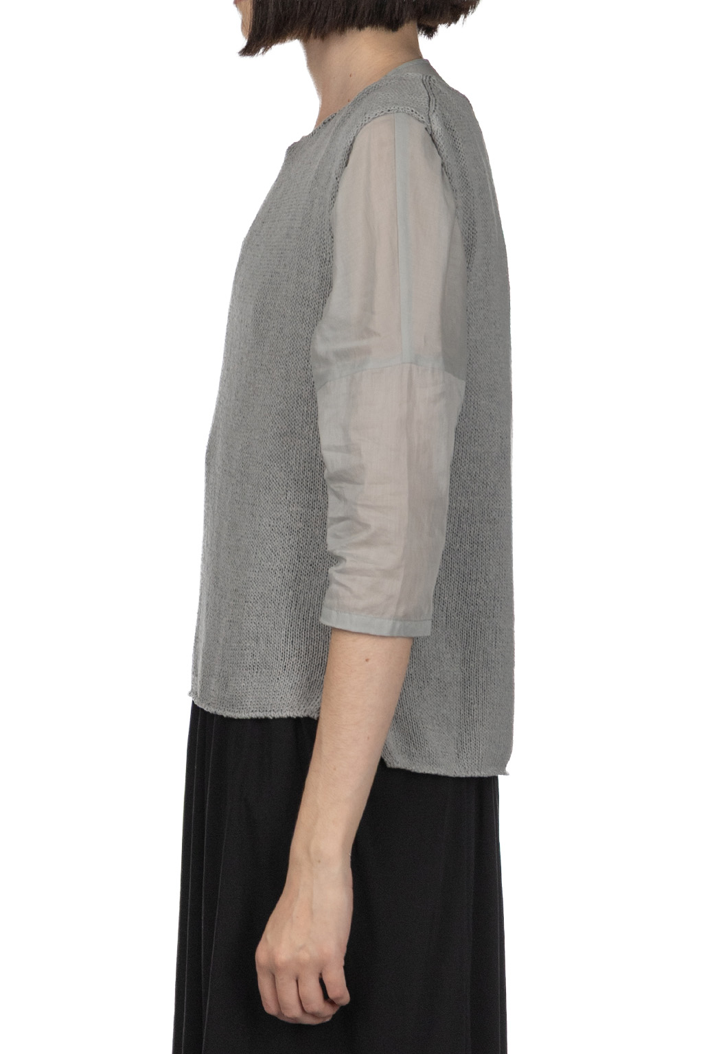 Evam Eva - Dry Silk Sleeveless - Dove Grey