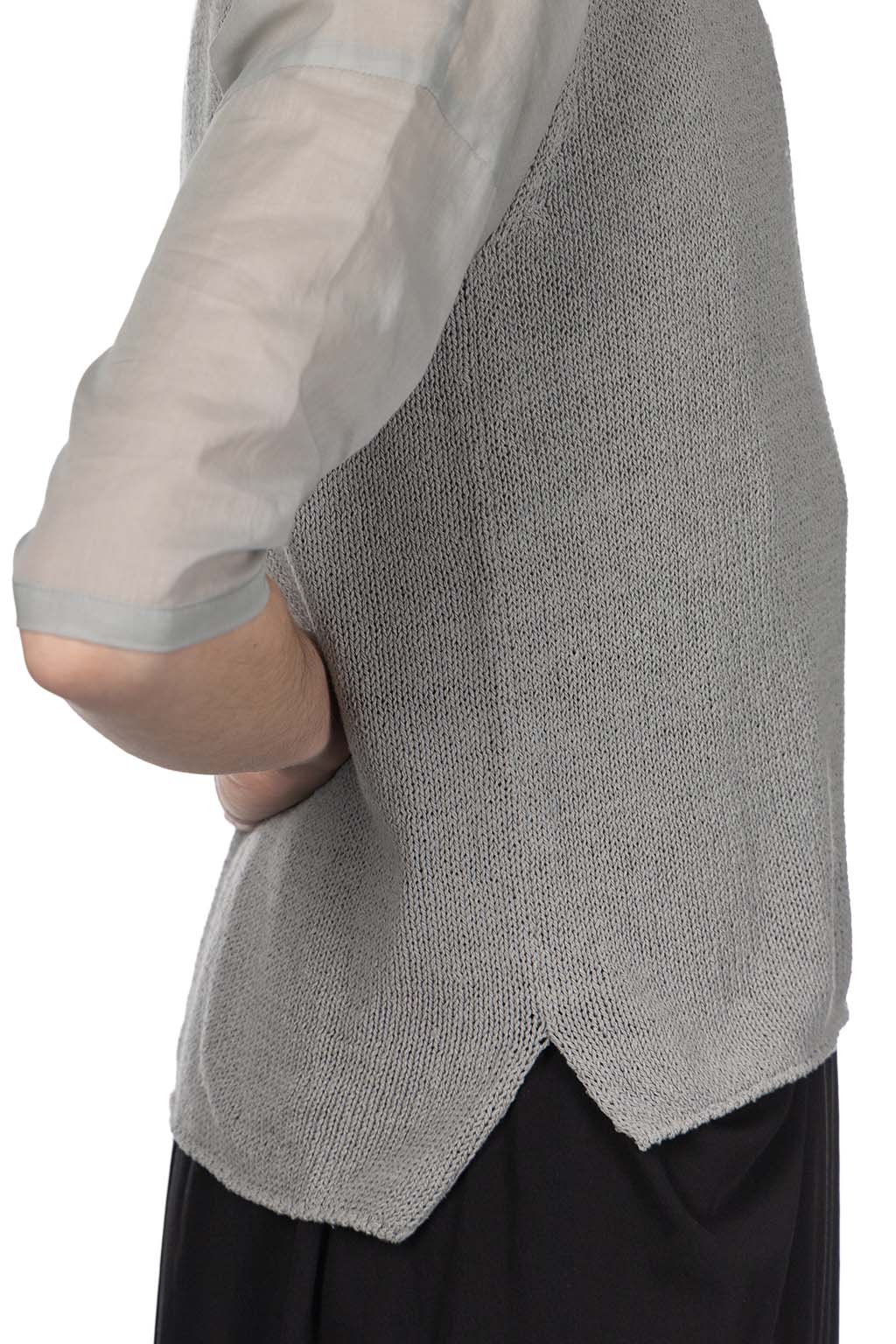 Evam Eva - Dry Silk Sleeveless - Dove Grey