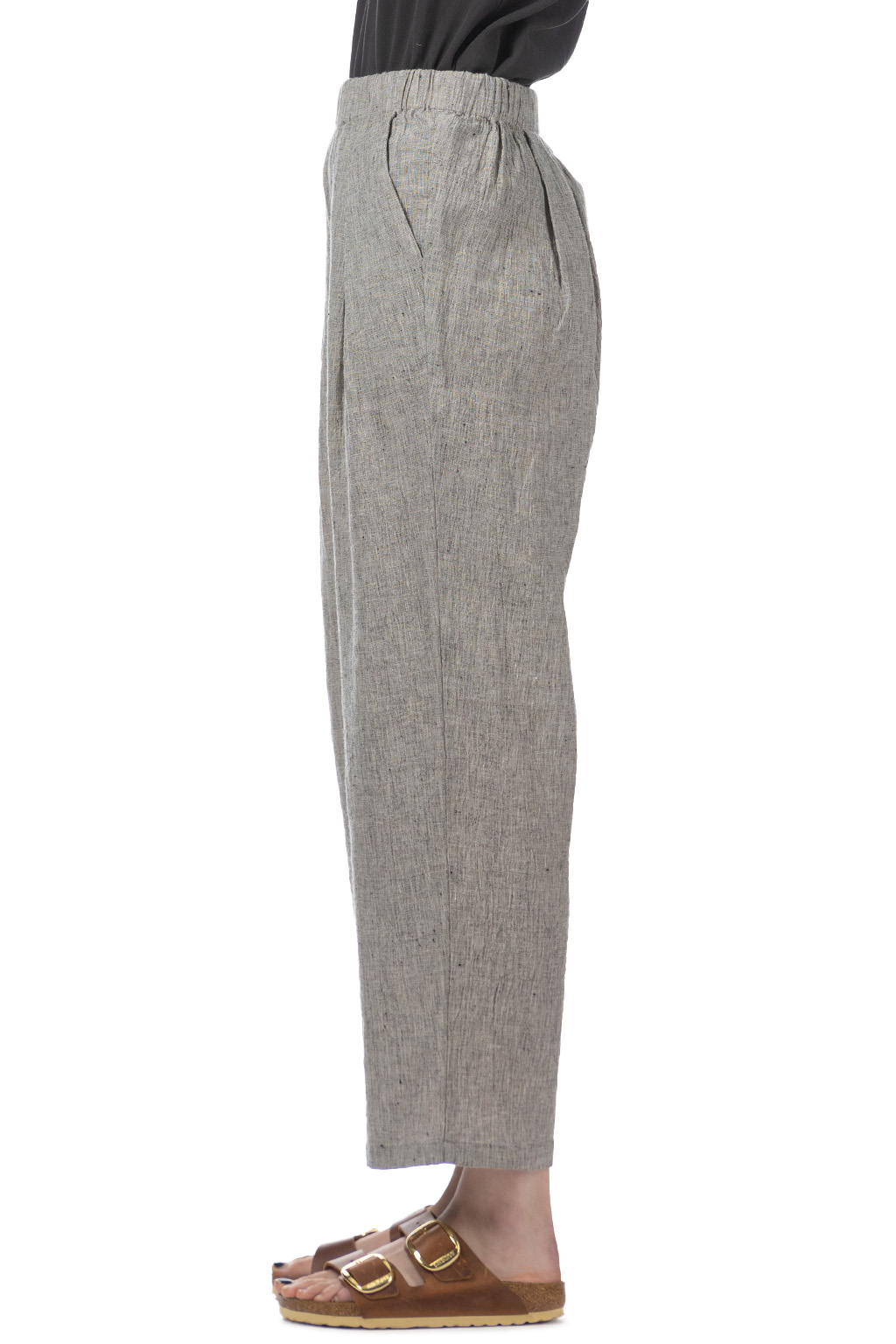 Evam Eva | Linen Cotton Tuck Pants - Antique White | Women