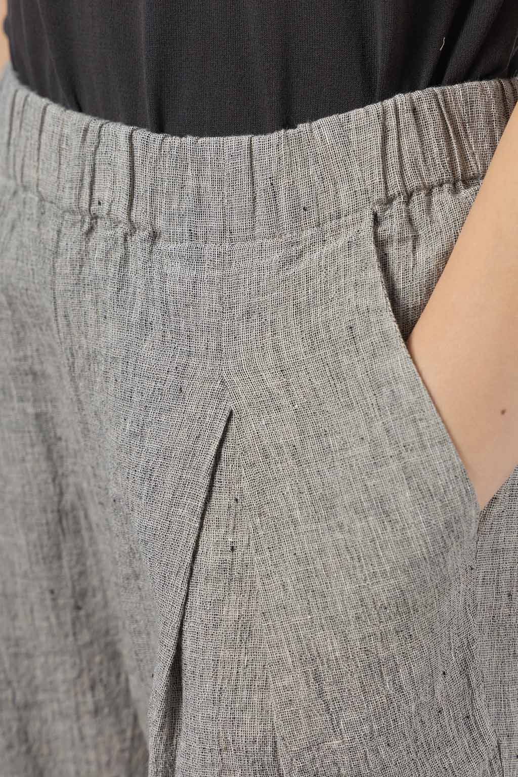 Evam Eva | Linen Cotton Tuck Pants - Antique White | Women