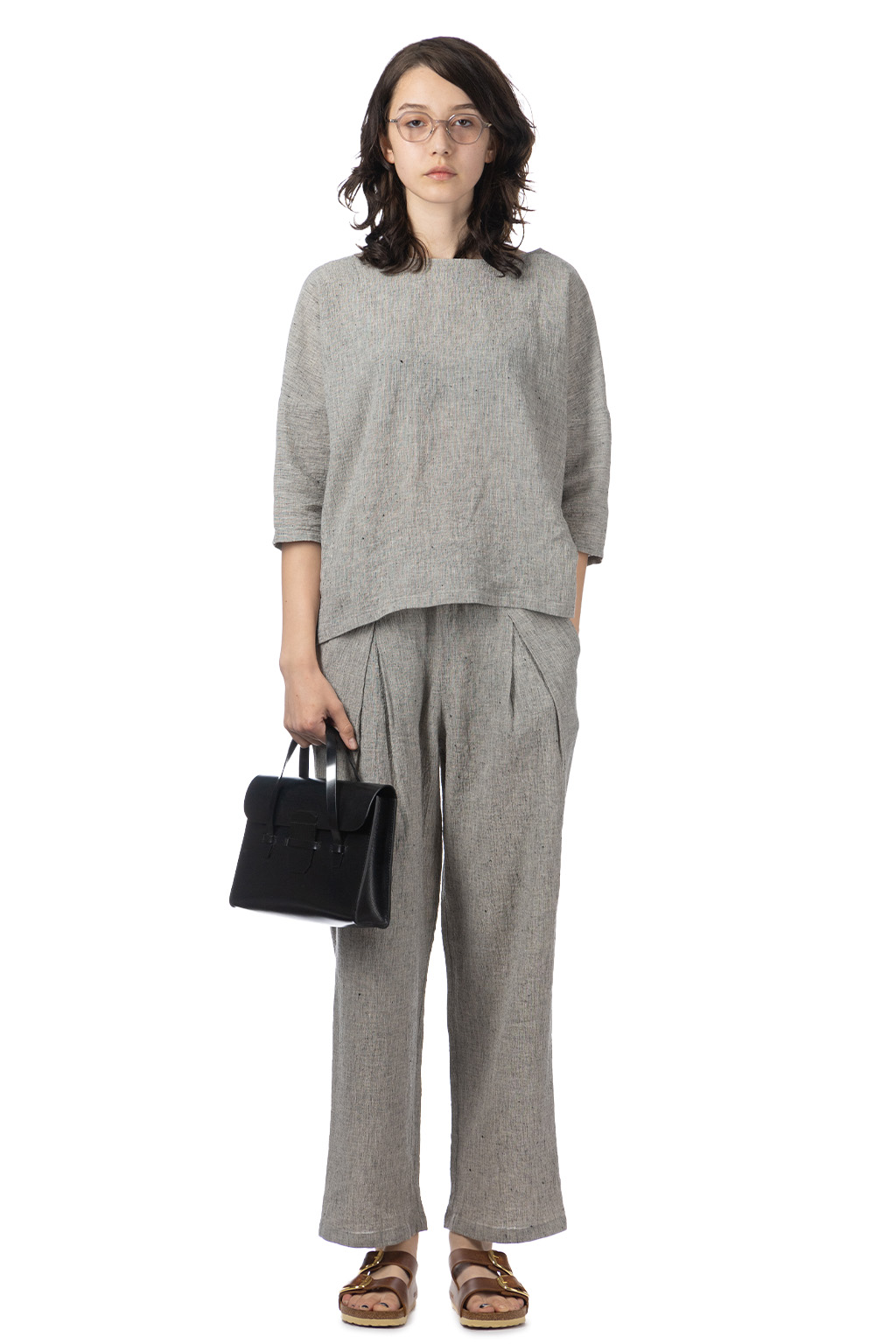 新品 evam eva 2025SS cotton tuck pants Evam Eva Cotton Tuck Pant - Antique White | Garmentory