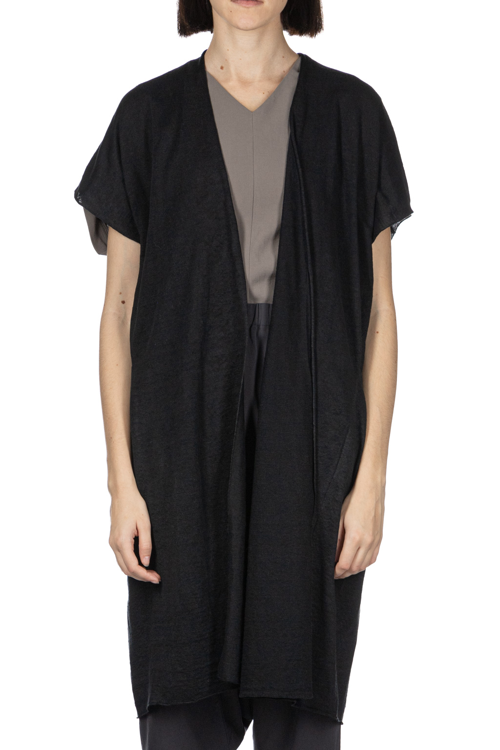 Evam Eva - Linen Robe Vest - Black