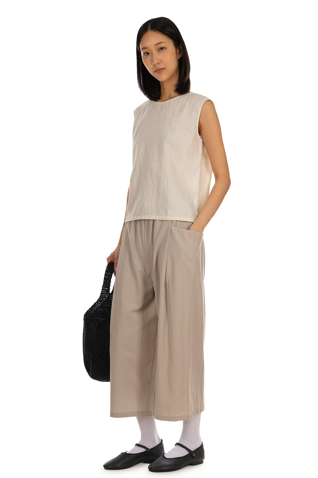 Evam Eva - Linen Sleeveless - Antique White