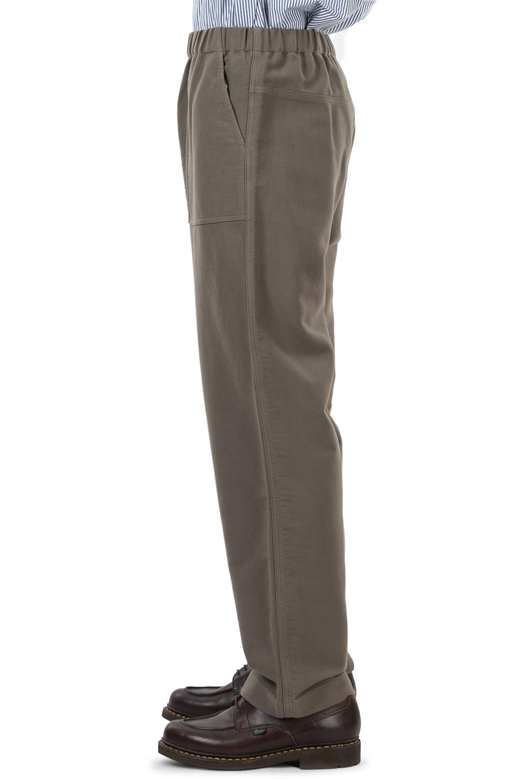 Evam Eva - Men's Brushed Cotton Wide Pants - Winter Leaf