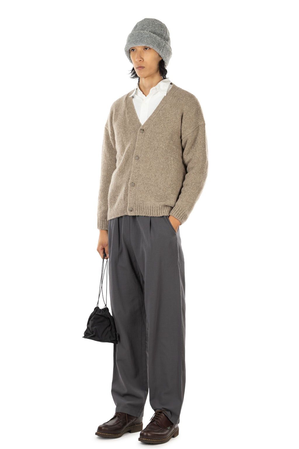 Evam Eva - Men's Cashmere Cardigan - Mocha