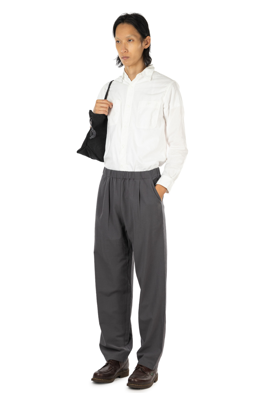 Evam Eva - Cotton Wide Pants - Stone Grey