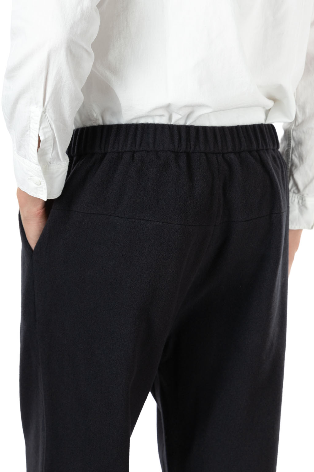 Evam Eva - Unisex Wool Tuck Pants - Sumi