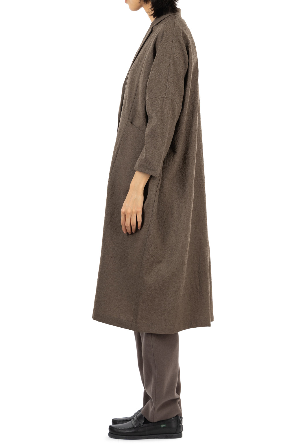 Evam Eva - Wool Long Jacket - Brown