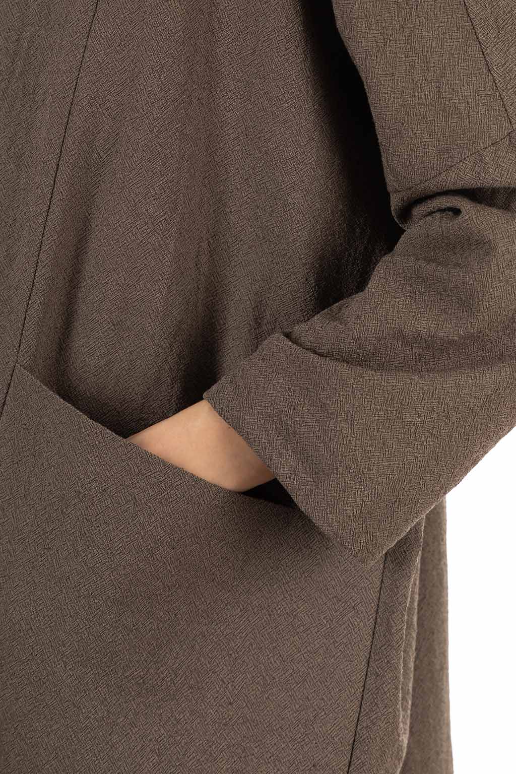 Evam Eva - Wool Long Jacket - Brown