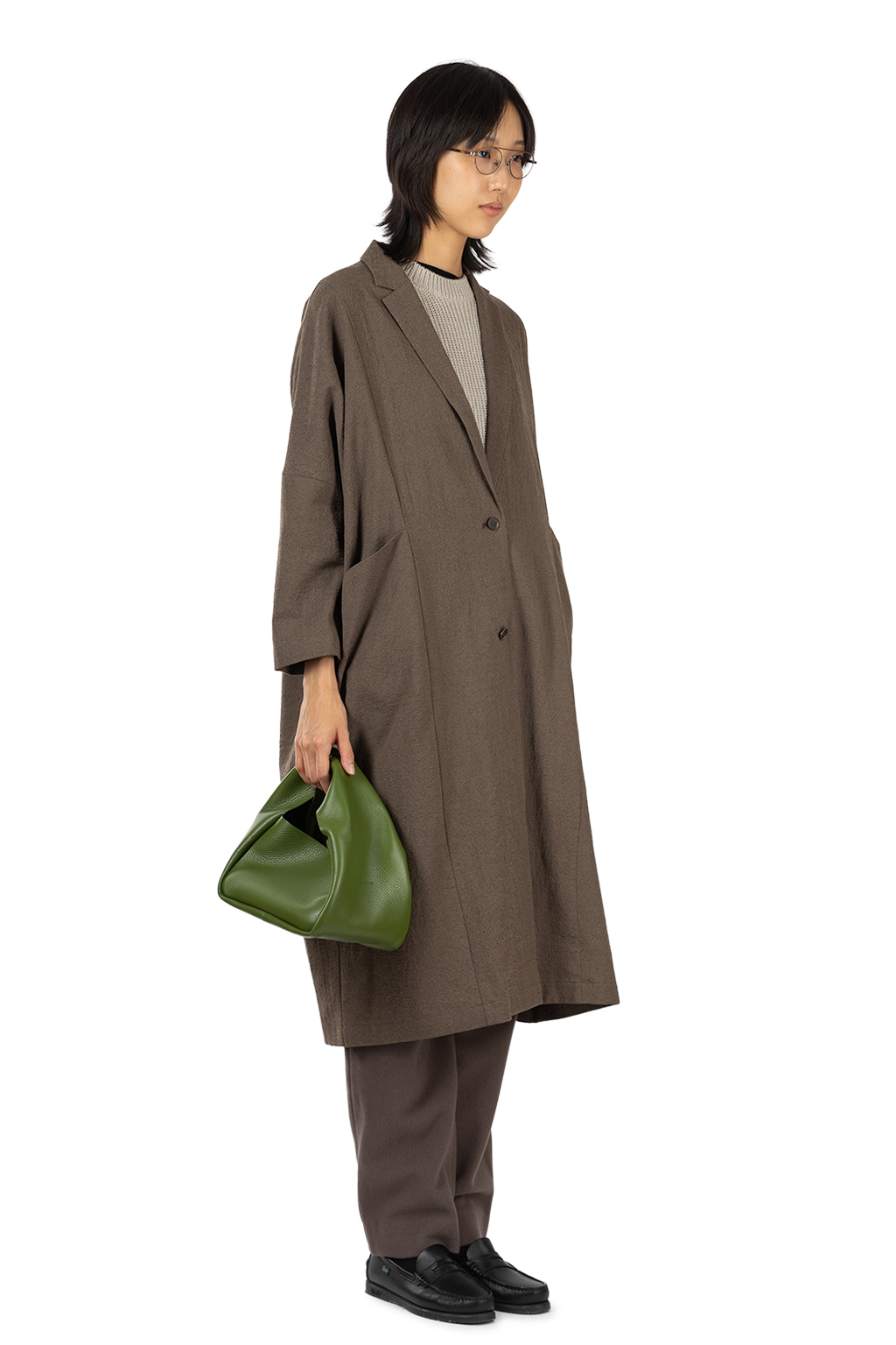 Evam Eva - Wool Long Jacket - Brown