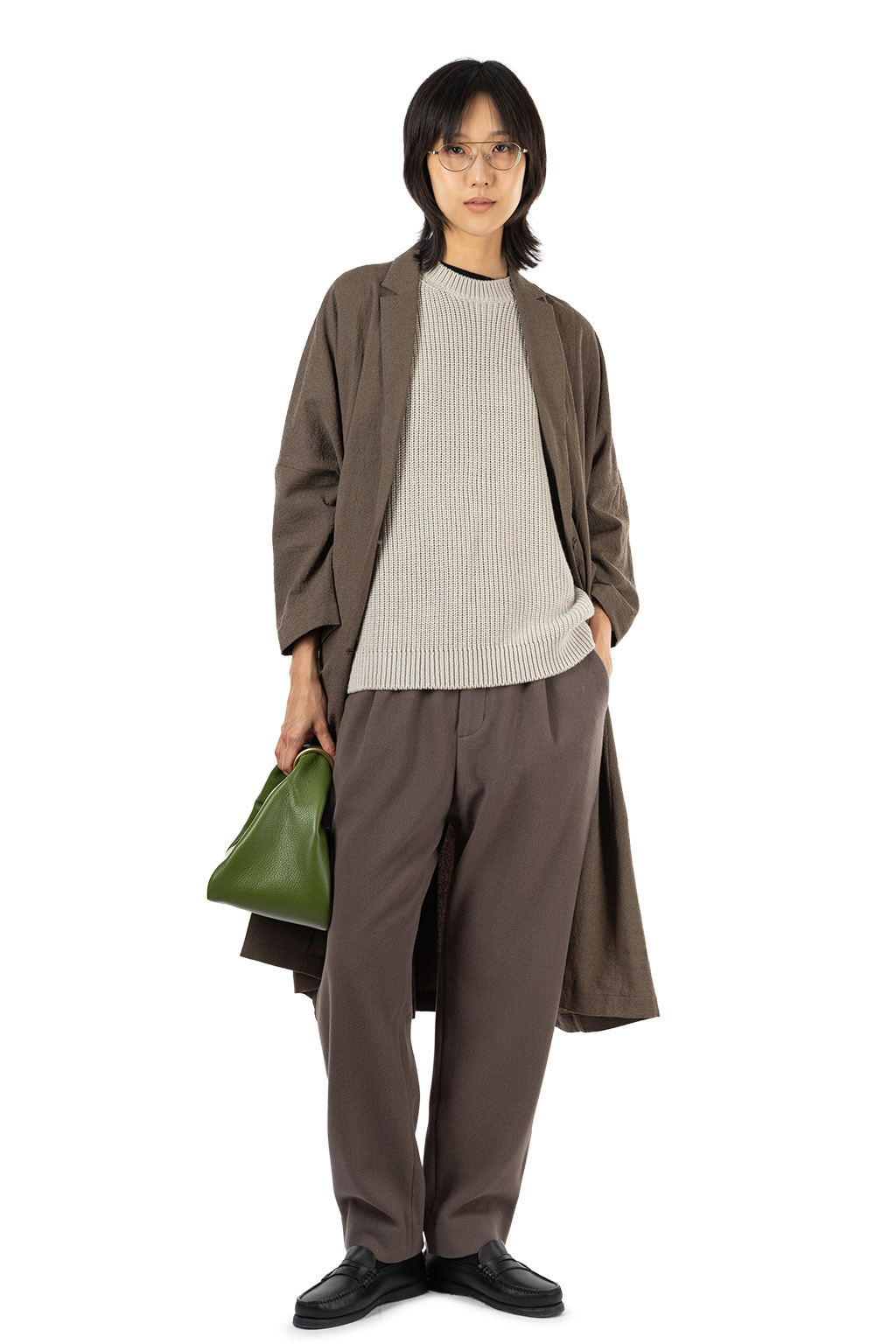 Evam Eva - Wool Long Jacket - Brown