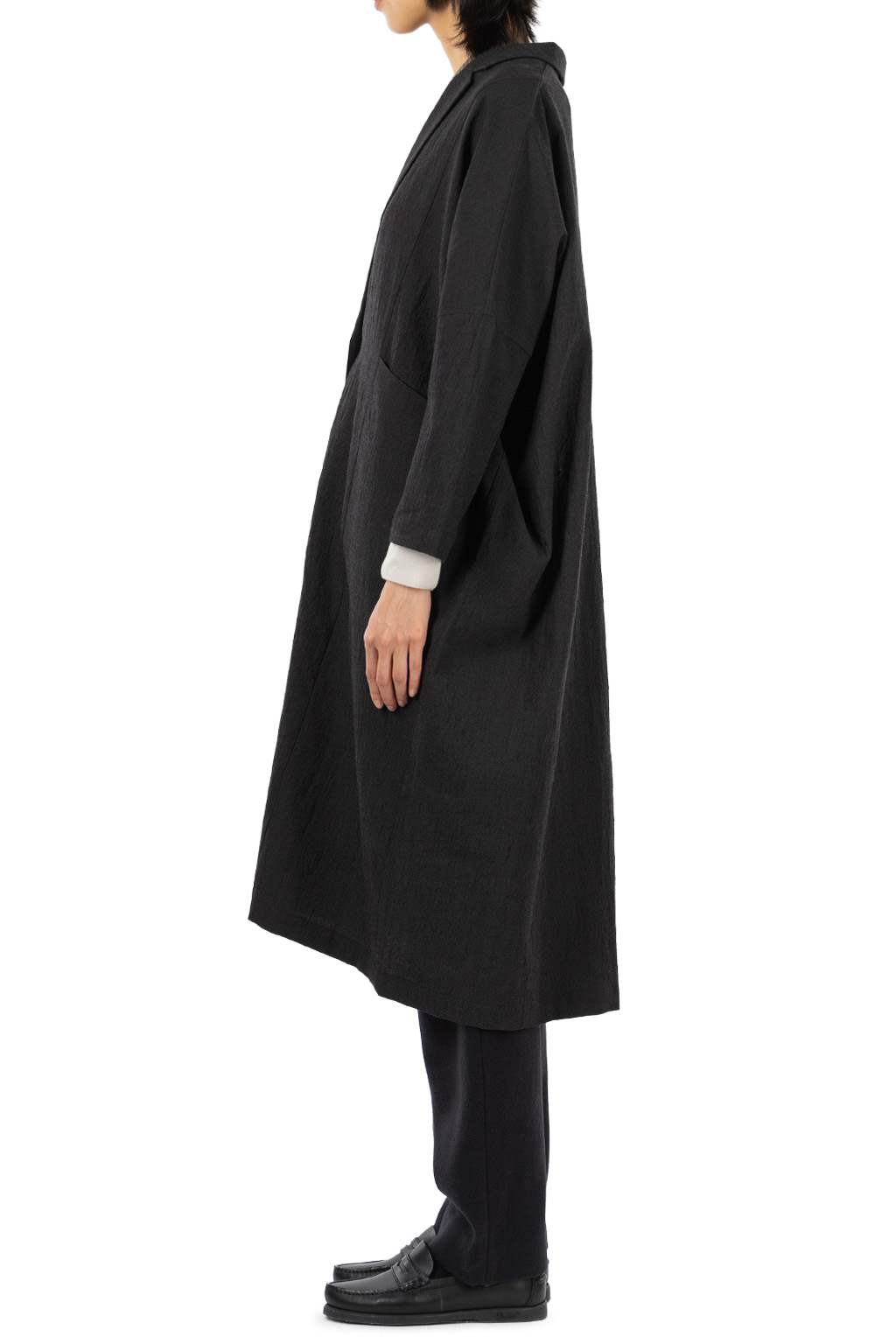 Evam Eva - Wool Long Jacket - Sumi