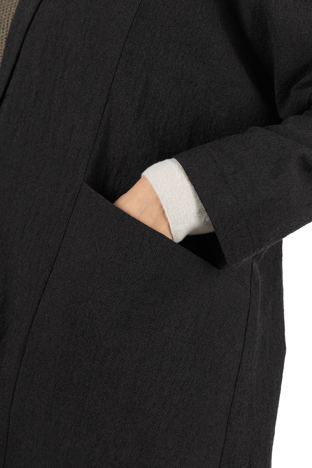 Evam Eva - Wool Long Jacket - Sumi