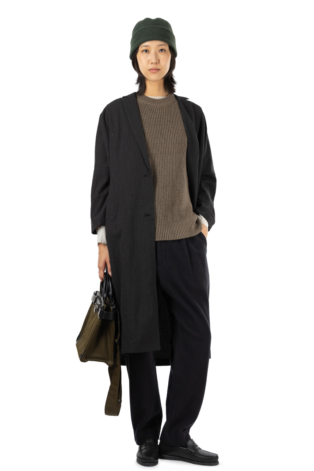 Evam Eva - Wool Long Jacket - Sumi
