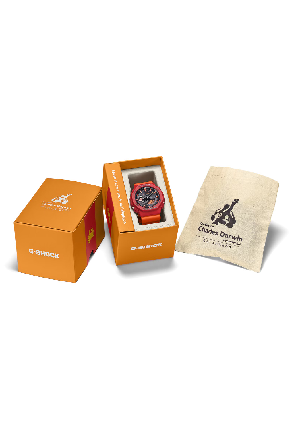 G-Shock by Casio - Darwin Foundation collaboration 2100 Series - Orange