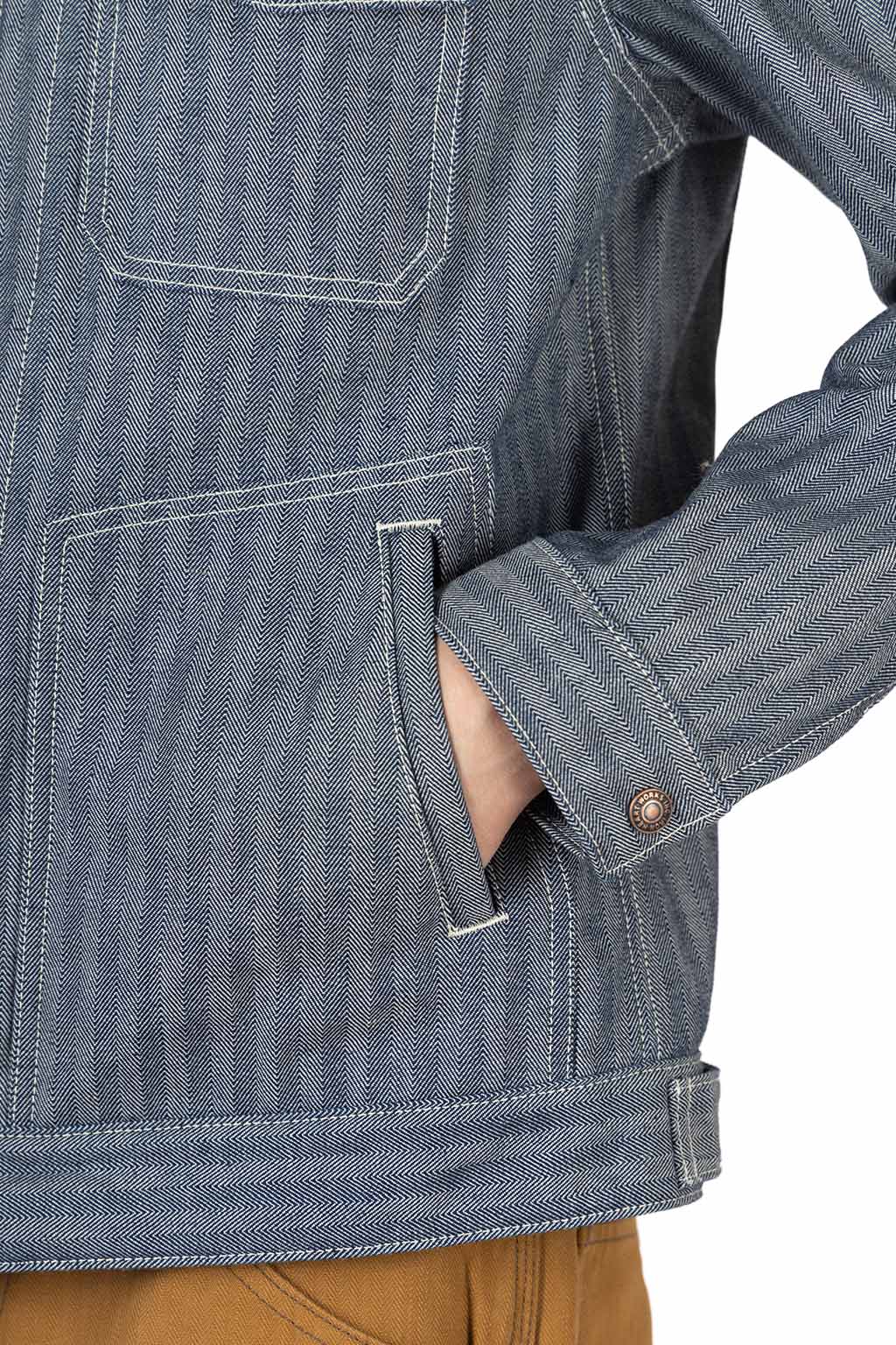 Iron Heart - 10.5oz Herringbone Work Jacket - Indigo