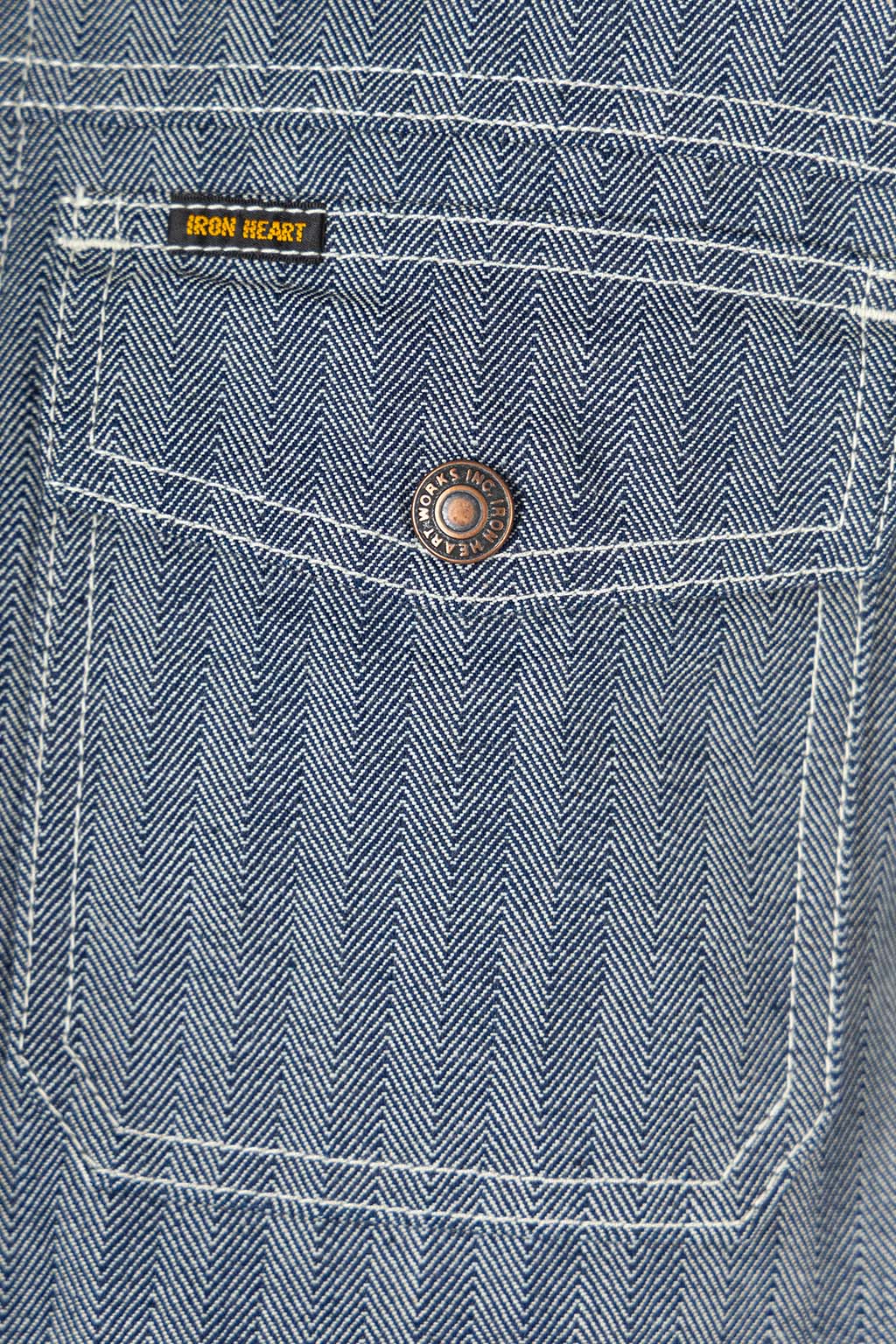 Iron Heart - 10.5oz Herringbone Work Jacket - Indigo
