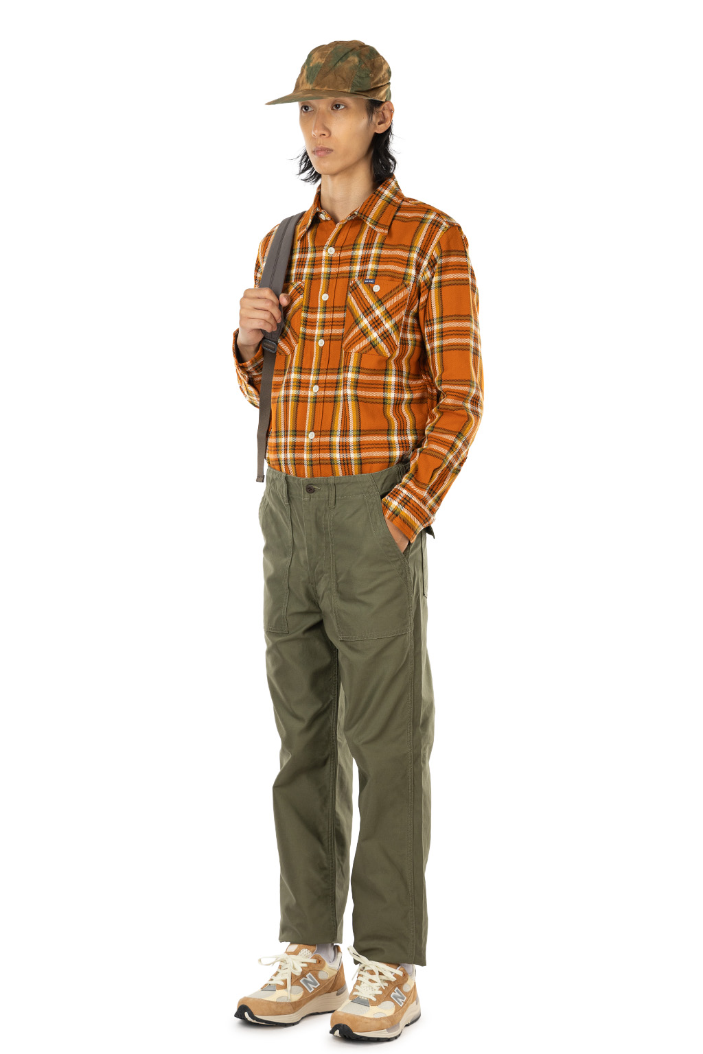 Iron Heart - 10oz Back Sateen Baker Pants - Army Green
