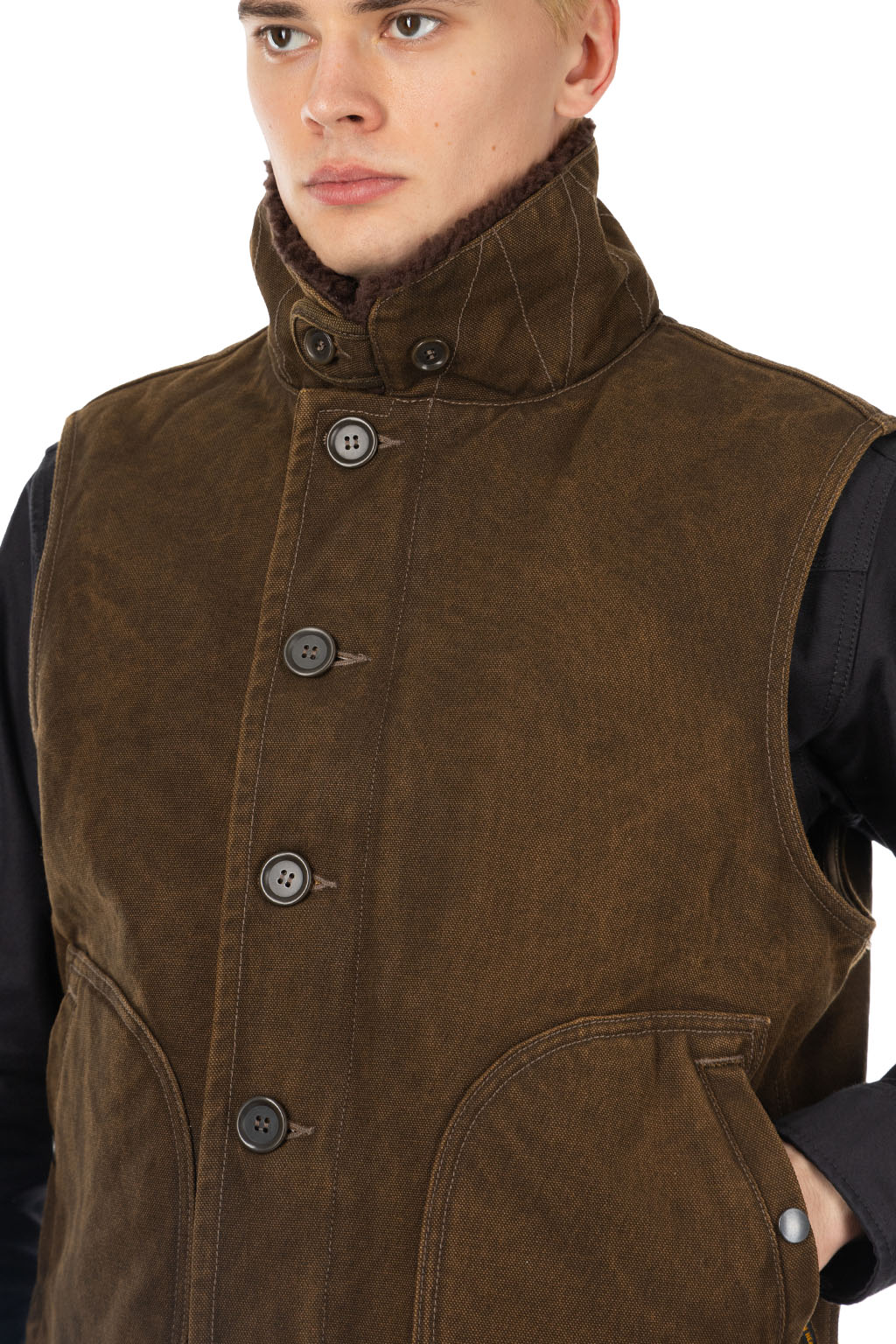Iron Heart - IHV-51-BRN 12oz Duck N1 Deck Vest - Brown