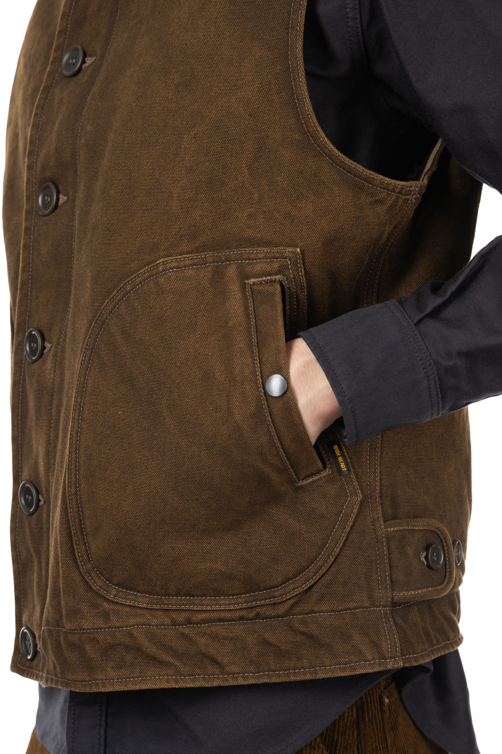 Iron Heart - IHV-51-BRN 12oz Duck N1 Deck Vest - Brown