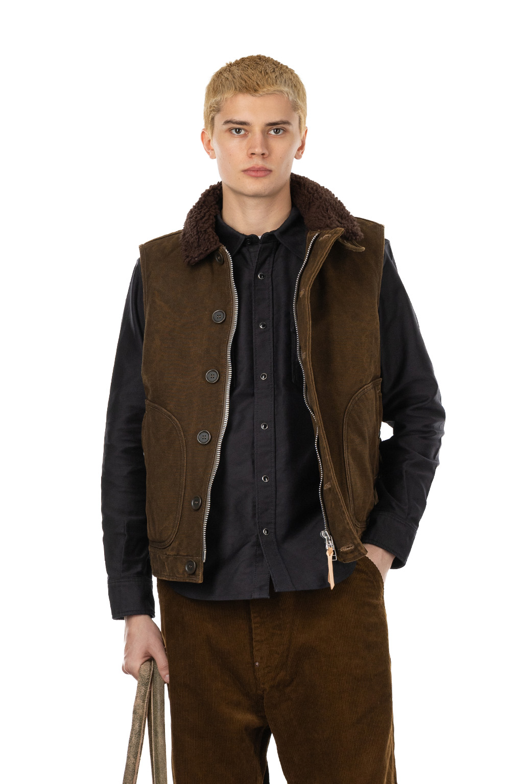 Iron Heart - IHV-51-BRN 12oz Duck N1 Deck Vest - Brown