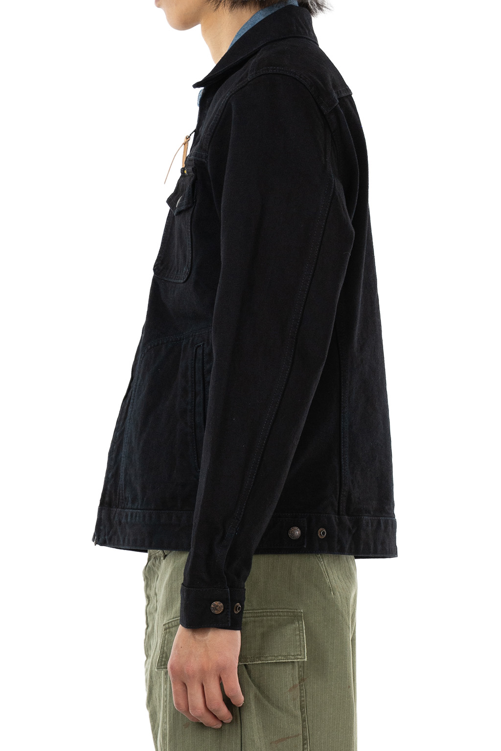 Iron Heart - 14oz Broken Twill Selvedge Denim Work Jacket - Indigo Black