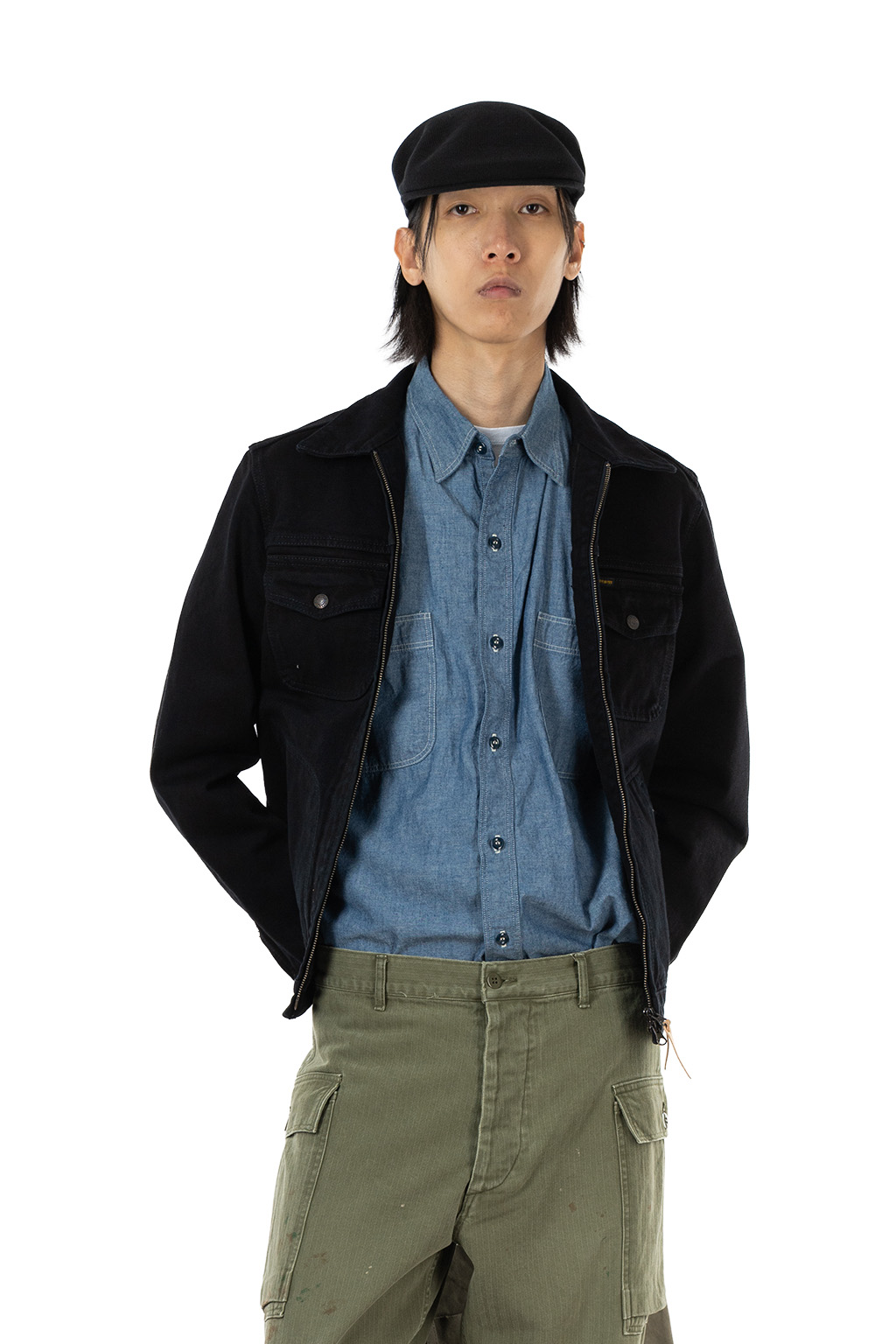 Iron Heart - 14oz Broken Twill Selvedge Denim Work Jacket - Indigo Black