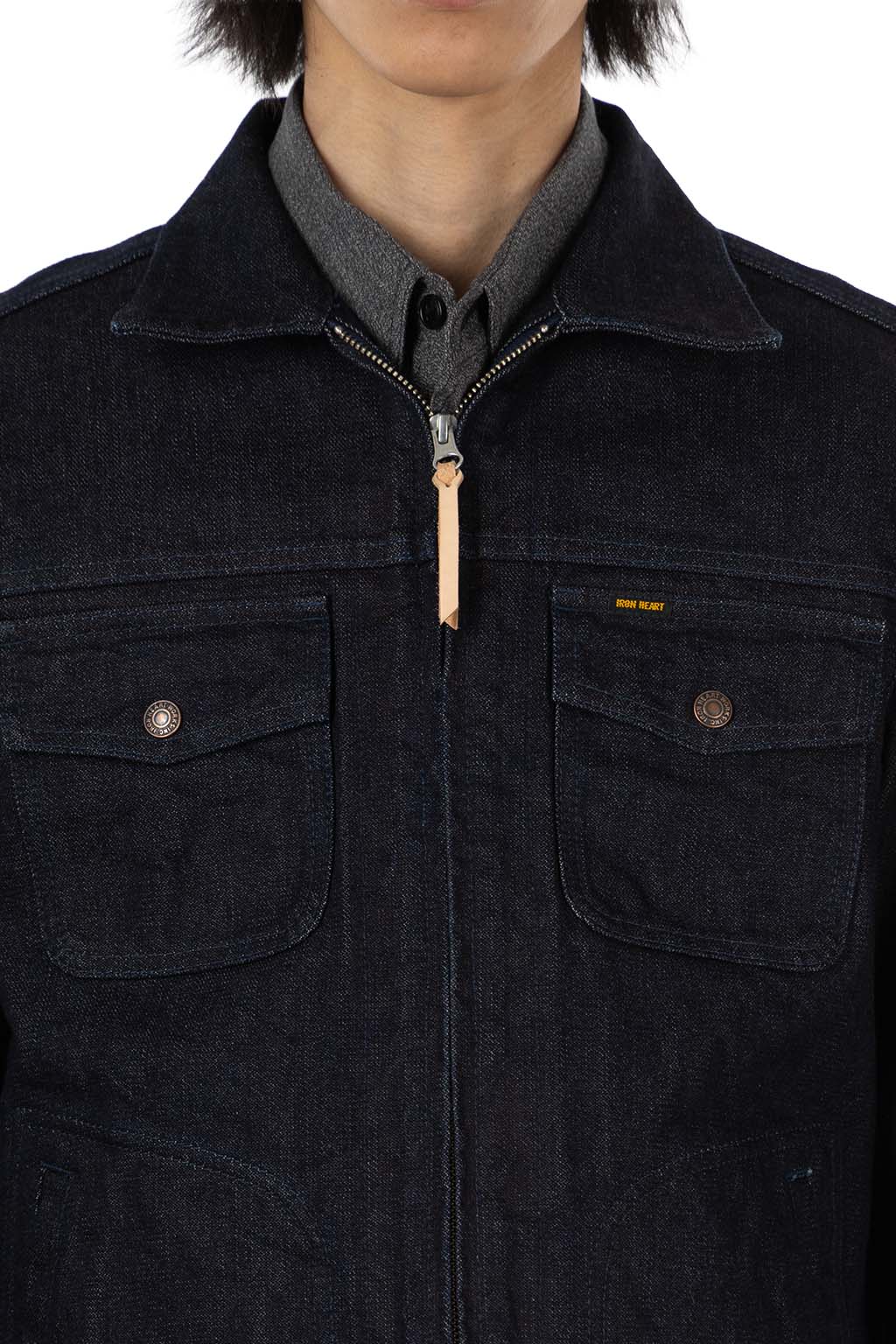 Iron Heart - 14oz Broken Twill Selvedge Denim Work Jacket - Indigo