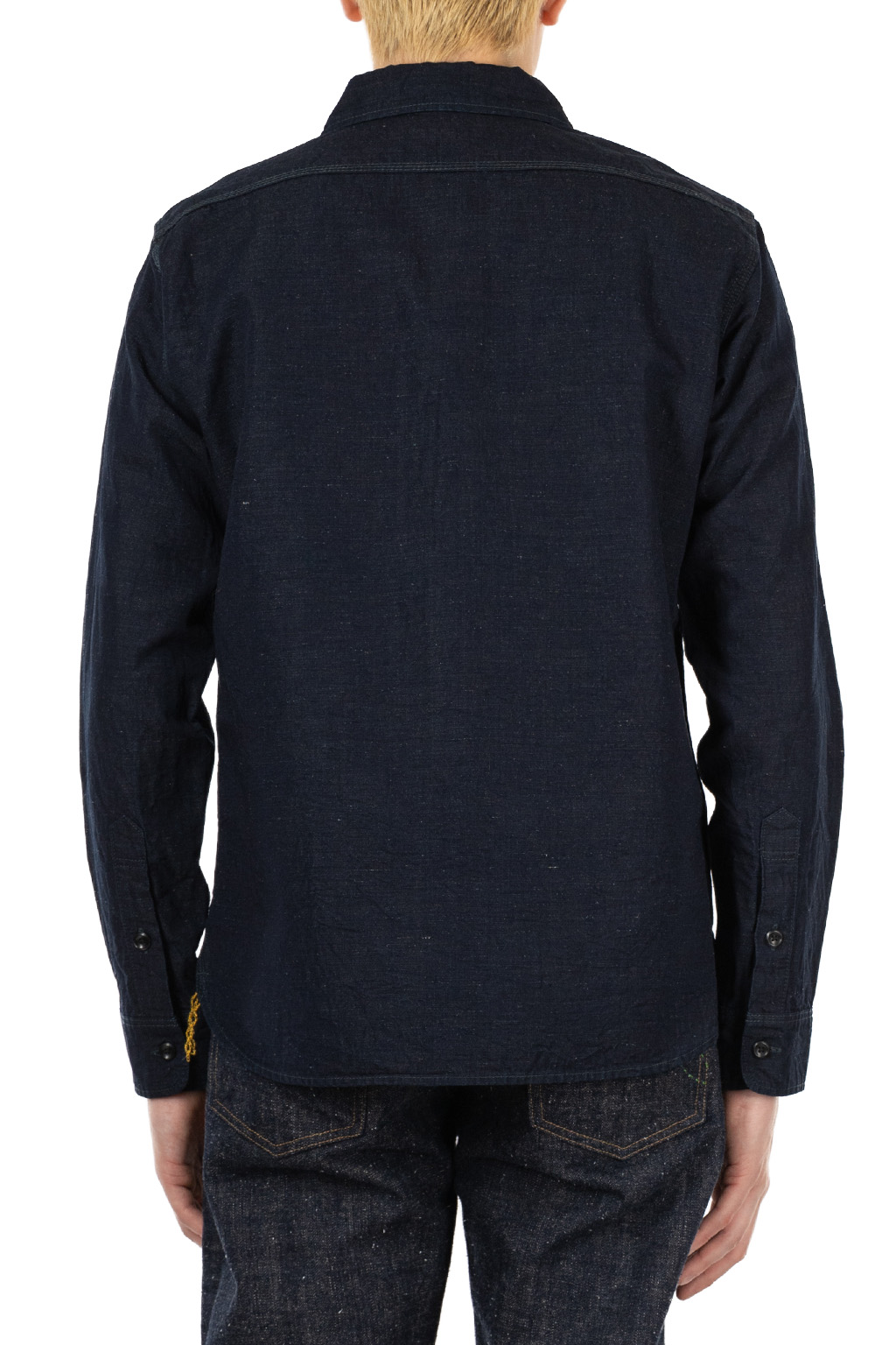 Iron Heart - 7oz Cotton Linen Chambray Work Shirt - Indigo