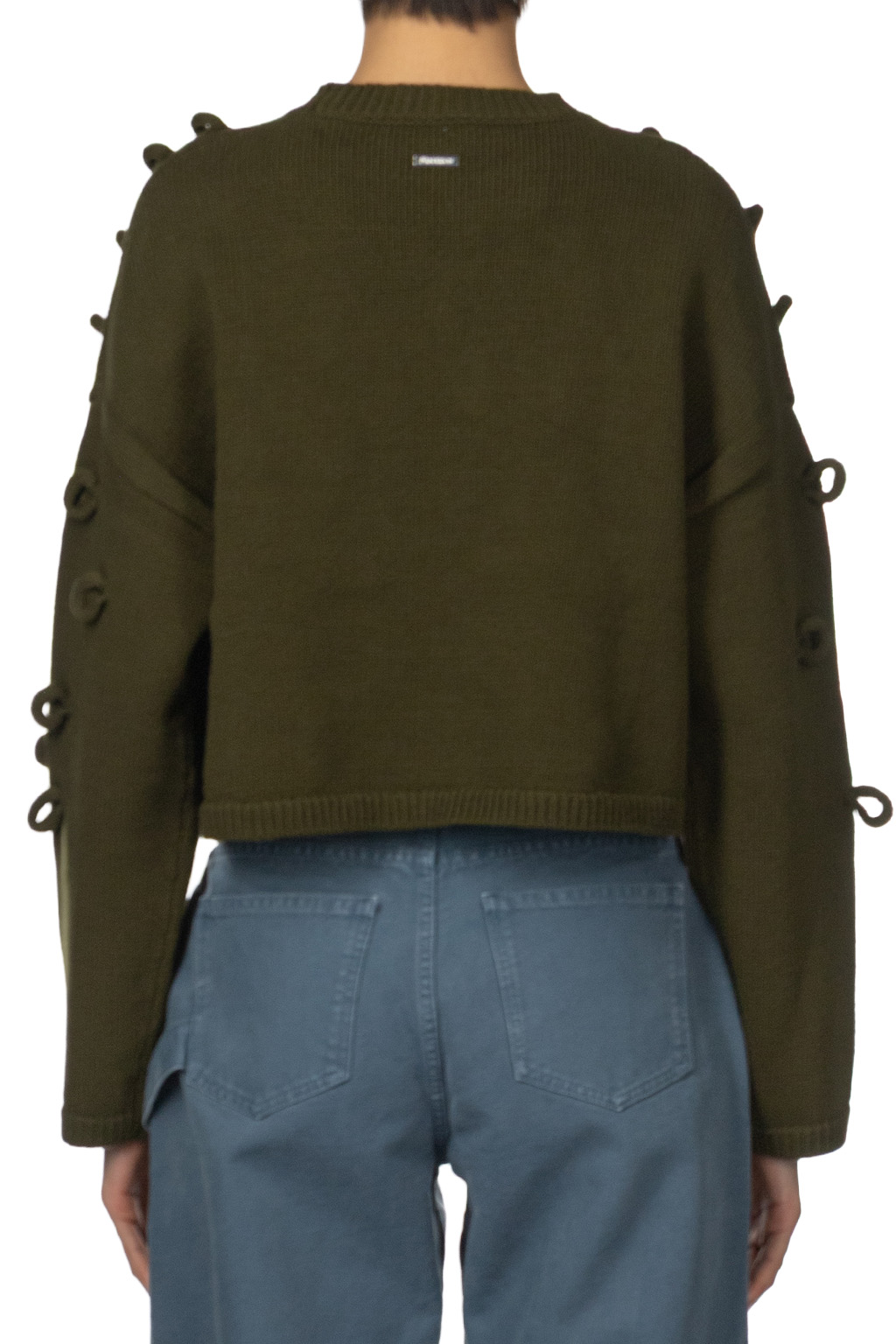 JW Anderson - Women Cropped Loop Jumper - Khaki