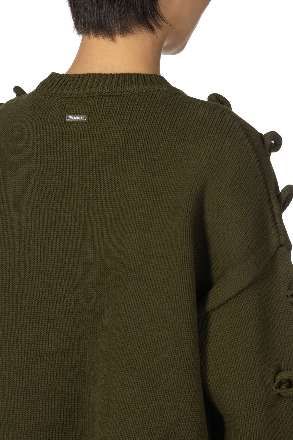 JW Anderson - Women Cropped Loop Jumper - Khaki