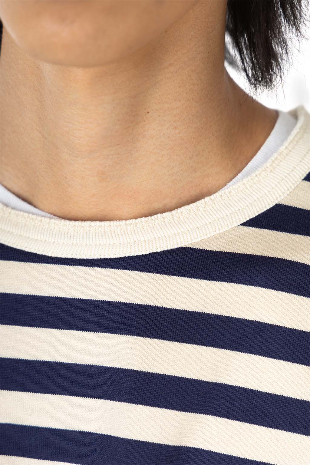 Junya Watanabe MAN - Cotton Jersey Stripe LS T-Shirt - Natural Navy