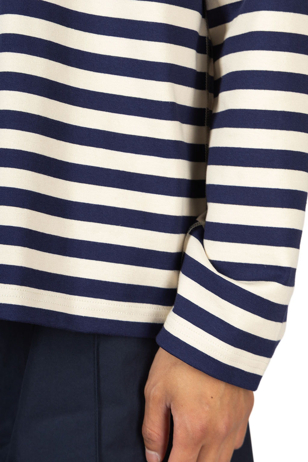 Junya Watanabe MAN - Cotton Jersey Stripe LS T-Shirt - Natural Navy