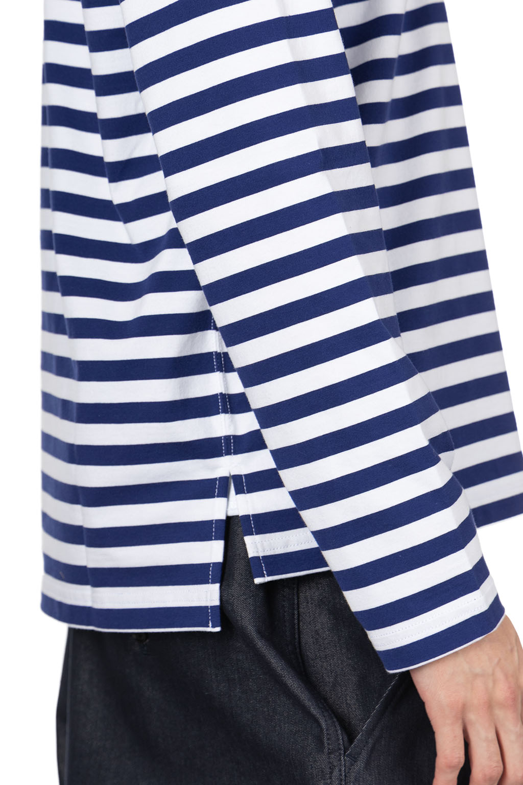 Junya Watanabe MAN - Cotton Jersey Stripe Polo Shirt - Navy White