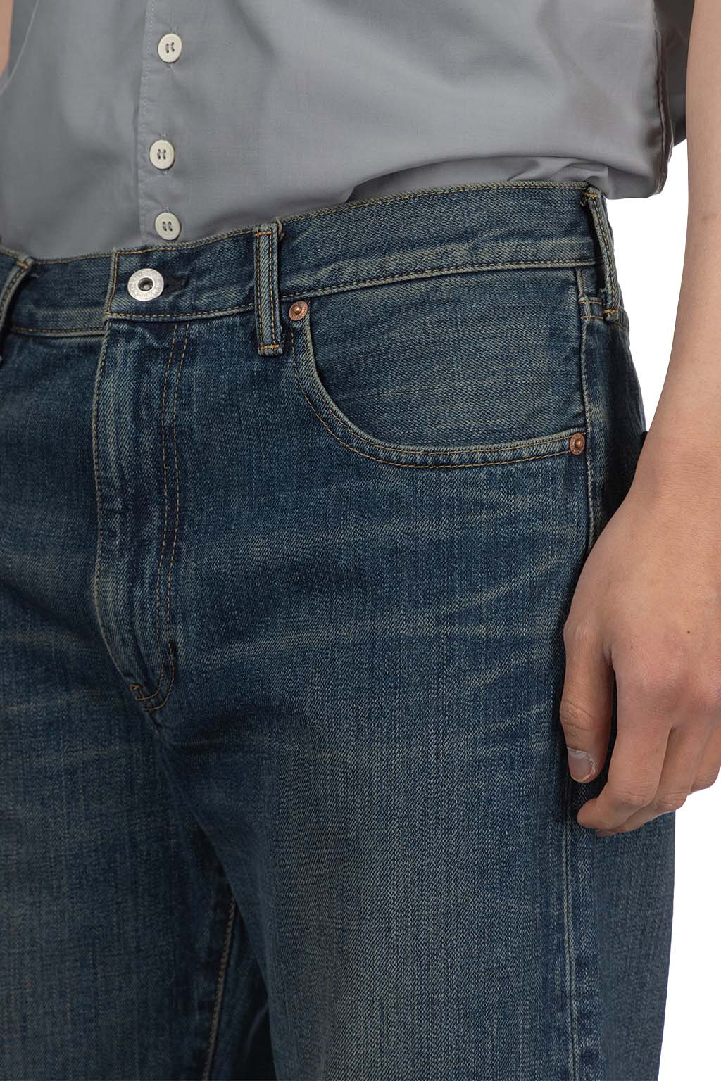 Junya Watanabe MAN - Junya Watanabe Men's Cropped Jeans  - Indigo A