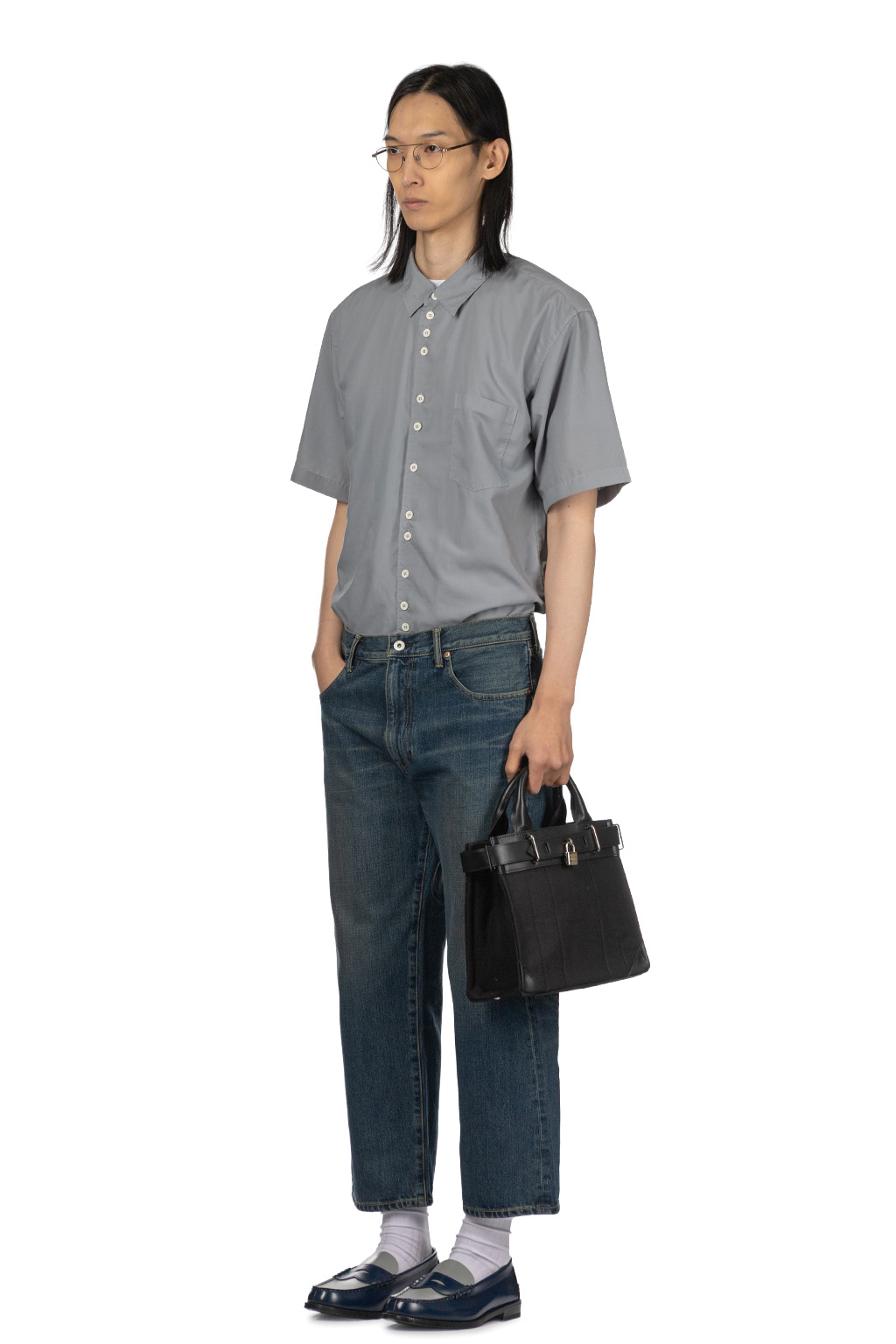 Junya Watanabe MAN - Junya Watanabe Men's Cropped Jeans  - Indigo A