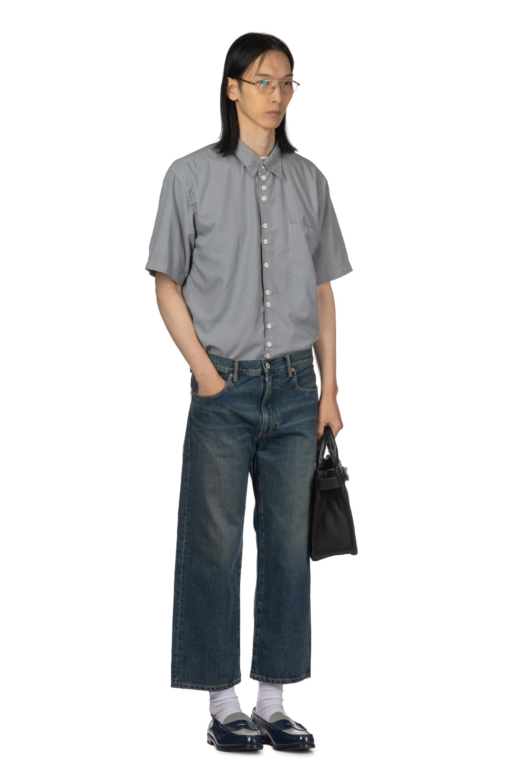 Junya Watanabe MAN - Junya Watanabe Men's Cropped Jeans  - Indigo A