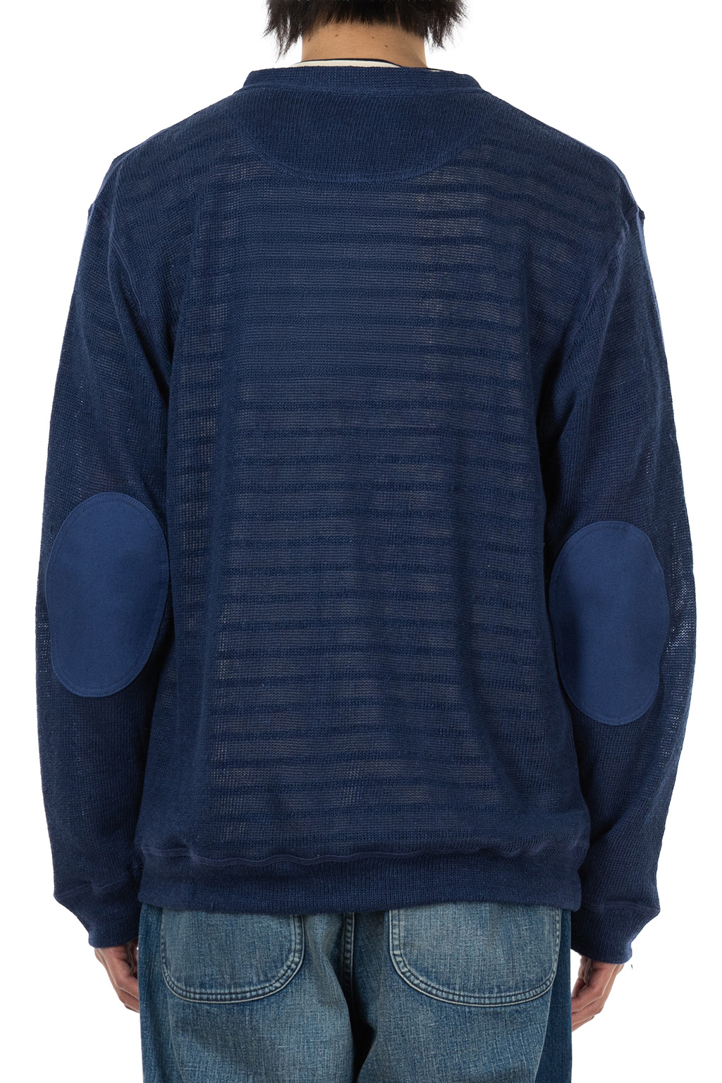 Junya Watanabe MAN - Linen Jersey x Cotton Moleskin Cardigan - Navy