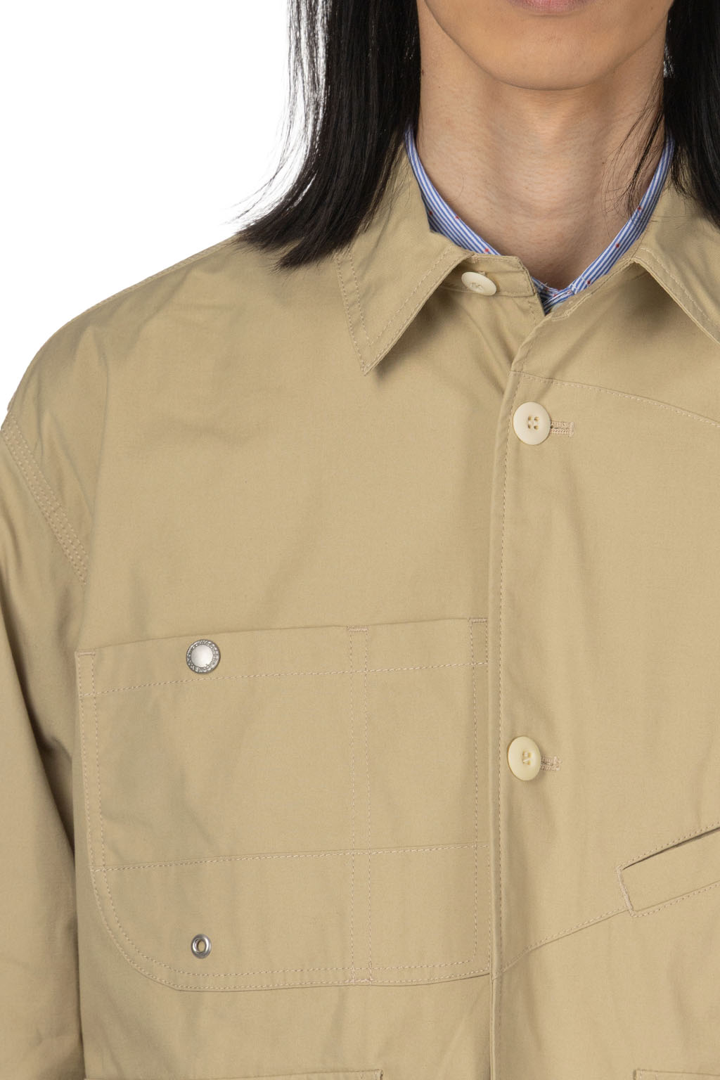 Junya Watanabe MAN - Junya Watanabe Button-Up Pocket LS Shirt - Beige