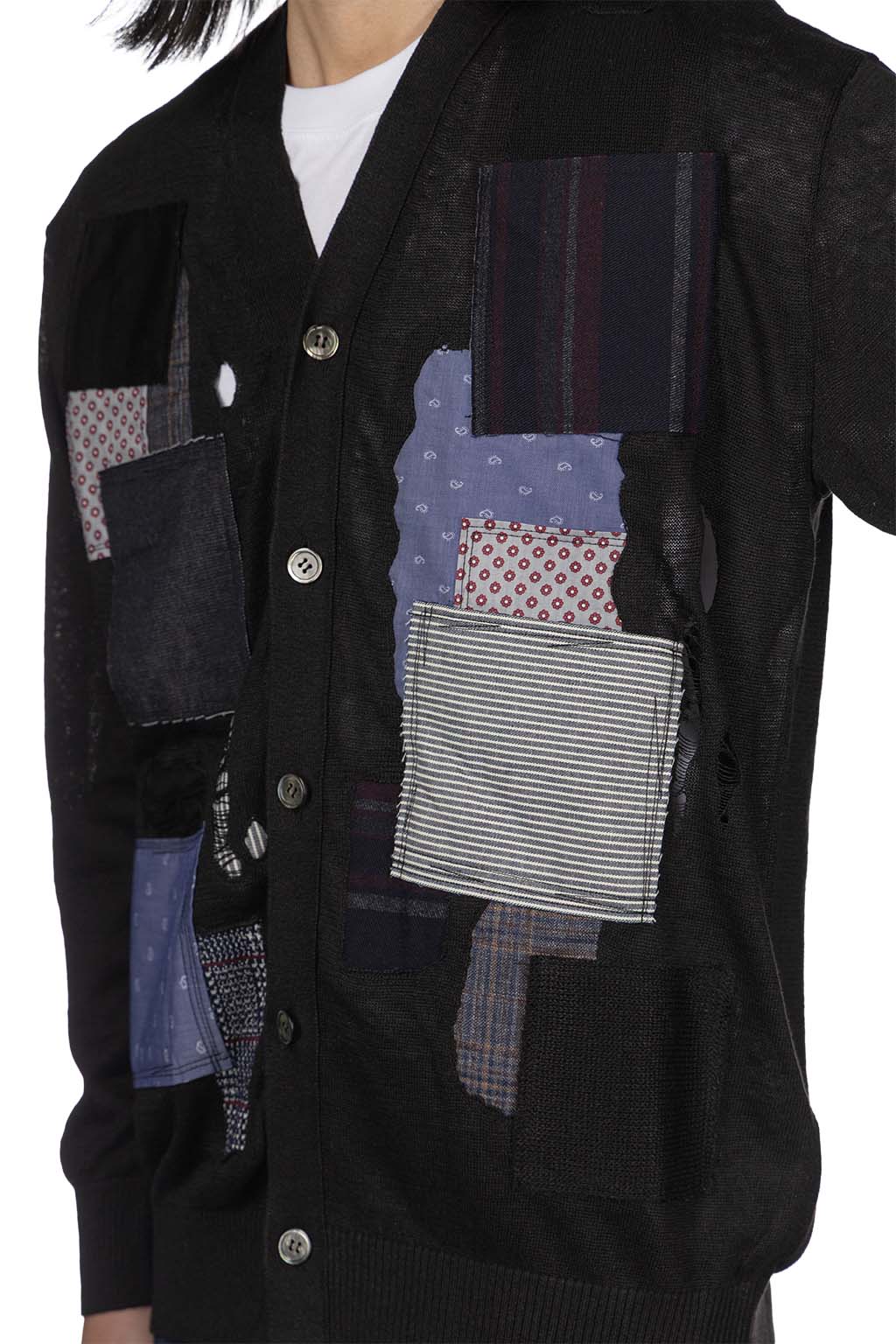 Junya Watanabe MAN - Junya Watanabe Patchwork Cardigan - Black x Black
