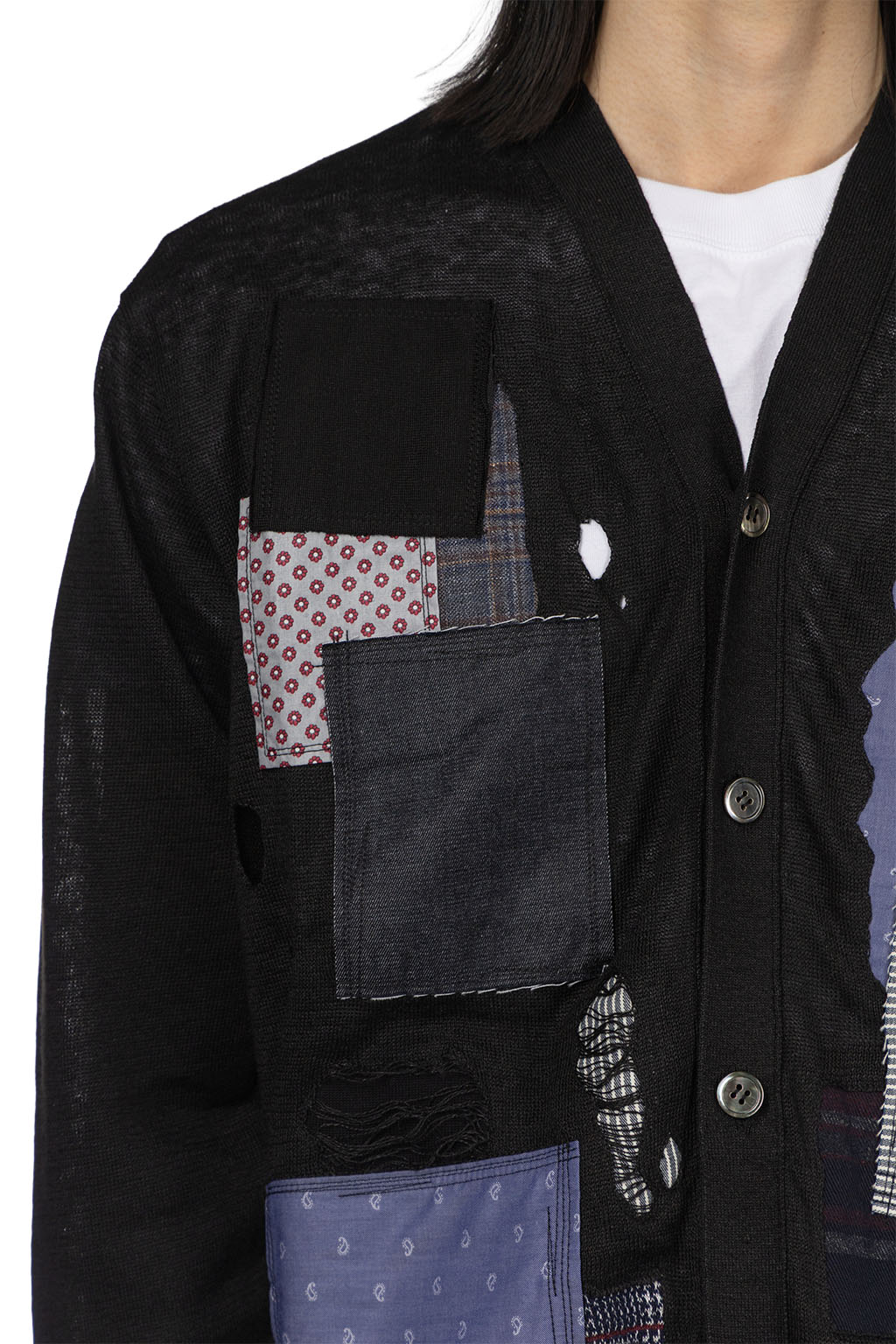 Junya Watanabe MAN - Junya Watanabe Patchwork Cardigan - Black x Black