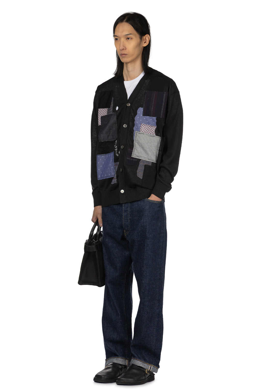 Junya Watanabe MAN - Junya Watanabe Patchwork Cardigan - Black x Black