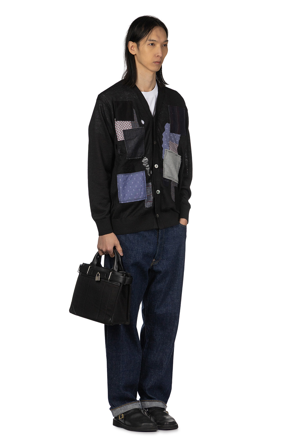 Junya Watanabe MAN - Junya Watanabe Patchwork Cardigan - Black x Black